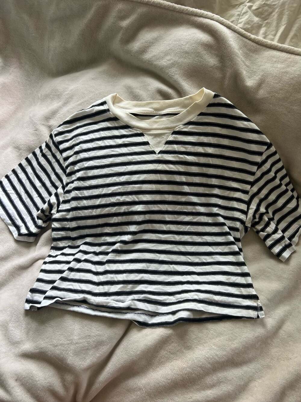 Madewell 1937 Striped Cropped Boxy T-Shirt